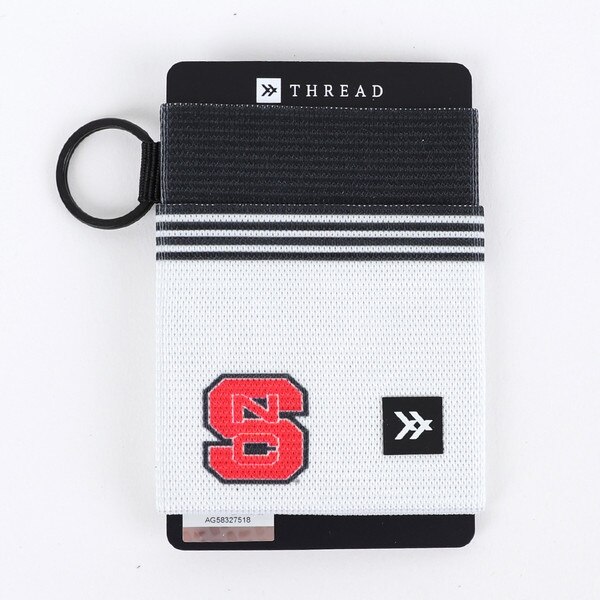 Thread® White Elastic Wallet with "